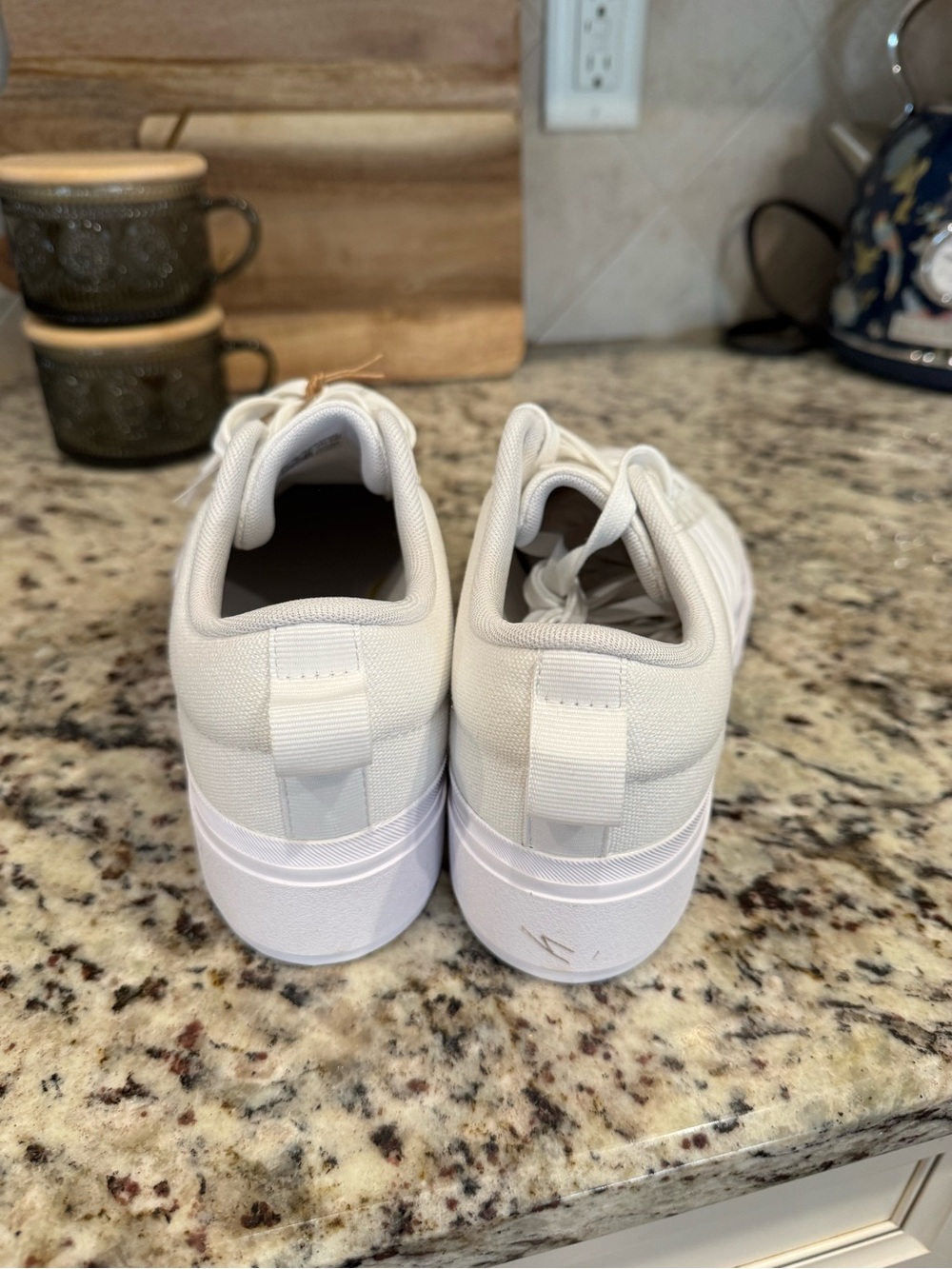 adidas All-White Canvas Platform Sneakers - Picture 4 of 6